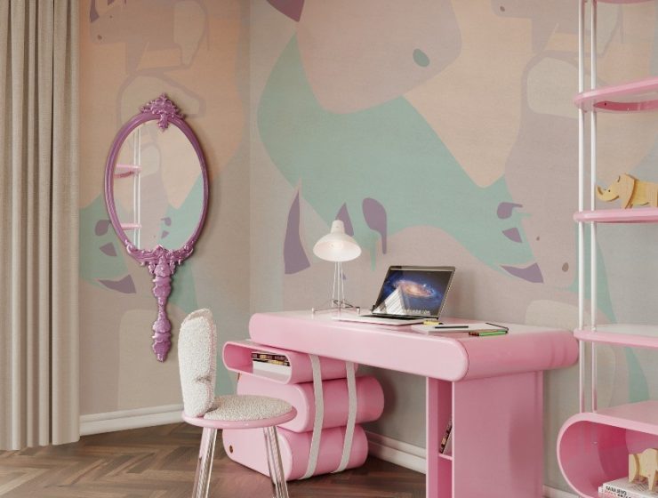 Girls' Study Area: Pink Boom!