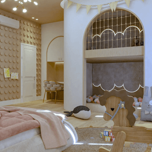 Neutral-Toned Children's Bedroom: Peaceful Design