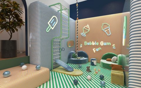 Bubble Gum Fun: The Sweetest Kids' Lounge Awaits You