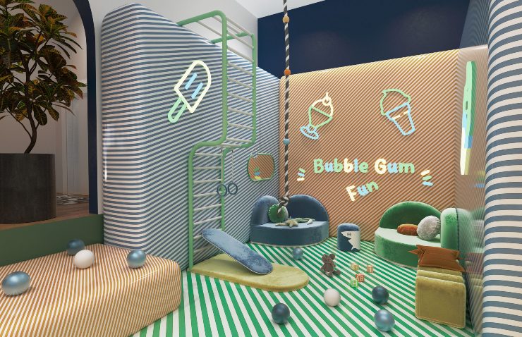 Bubble Gum Fun: The Sweetest Kids' Lounge Awaits You