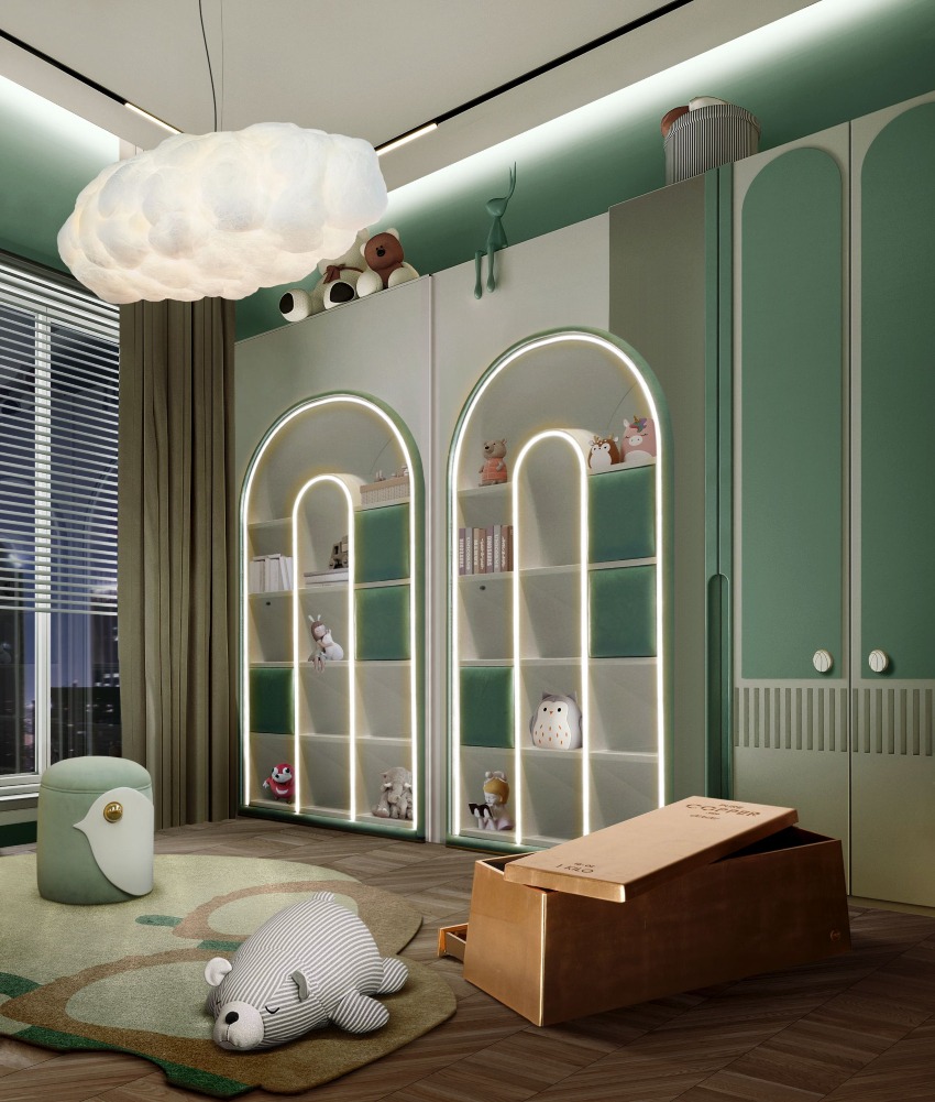 Peace, Balance, Harmony: A Kids' Bedroom Design In Green